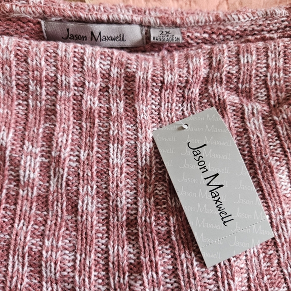 Wide Collar Off-On shoulder Sweater - Picture 1 of 2